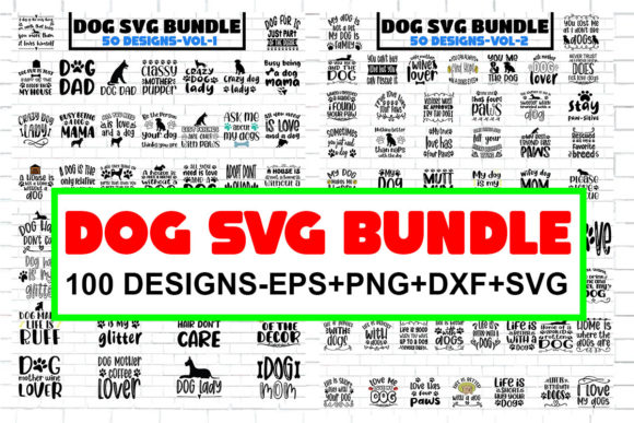 100 Dog SVG Cut Bundle-Vol-1
