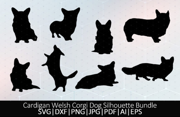 Cardigan Welsh Corgi Silhouette Dogs