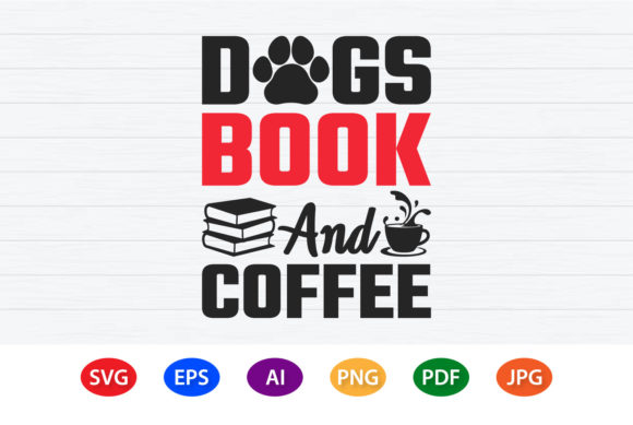 Dogs Book and Coffee T-Shirt
