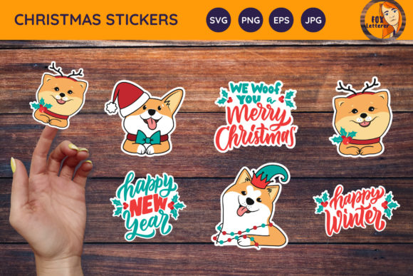 Dogs, Quotes for Christmas Stickers