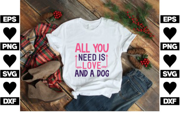 Love & A Dog SVG Design