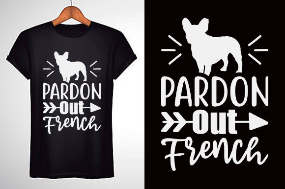 Pardon Out French Dog Svg Design