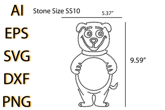 Rhinestone Bear T-shirt Design