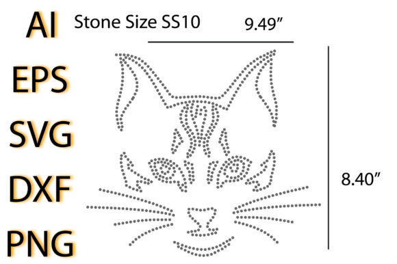 Rhinestone Cat T-shirt Design